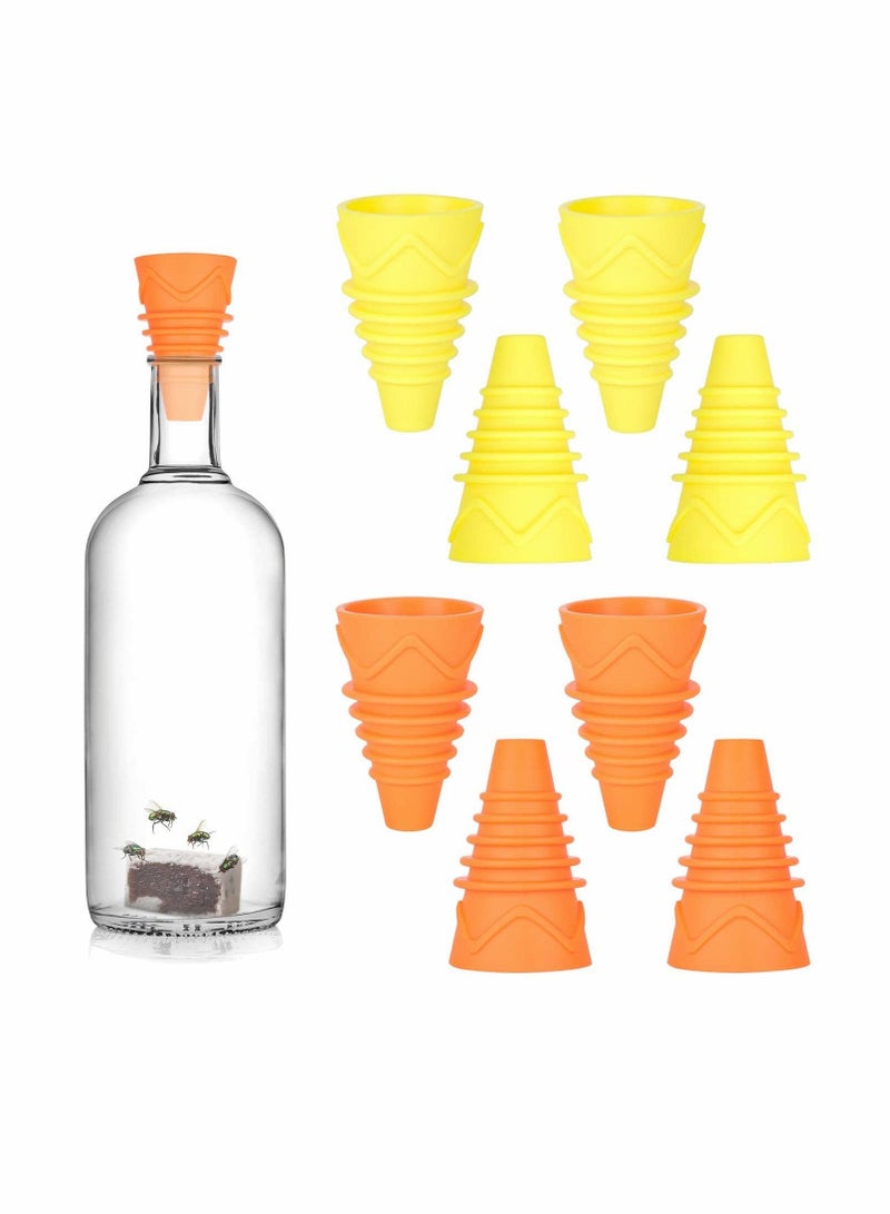 KASTWAVE مصائد ذباب الفاكهة، 8 قطع مصائد ذباب قابلة لإعادة الاستخدام، مصيدة ذباب منزلية داخلية، حماية النبات، لذباب الفاكهة، والبعوض، والذباب الأبيض، والمن، والعثة، استخدام غير سام، صديق للبيئة، للنباتات الداخلية في المطبخ - Image 1