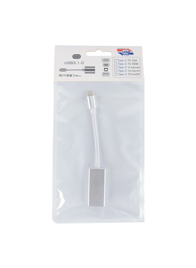 Type-c To Dp Adapter Notebook Computer External Monitor Mobile Phone Same Screen Device Typec To Dp-Color:Silver  - Image 4