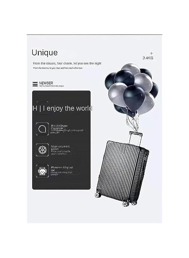 HOOKOR Luggage Set, 4-piece (14/20/24/28) Suitcases with Universal Wheels PC+ABS Durable Hardshell Luggage (Black) - Image 3