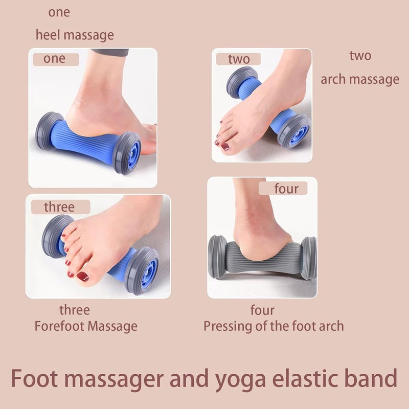 Foot Massager Product Colour Purple Muscle Relaxation After Exercise Reduce Fatigue Yoga Elastic Band Product Colour Purple high tensile Latex Resistance Band Pilates Buttock Slim Legs - Image 4