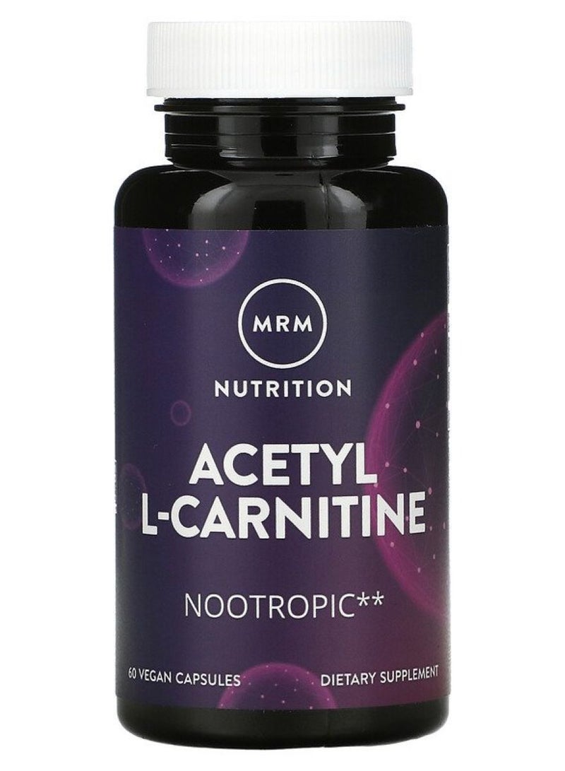 MRM Acetyl Nutrition L-Carnitine 60 Vegan Capsules - Image 1