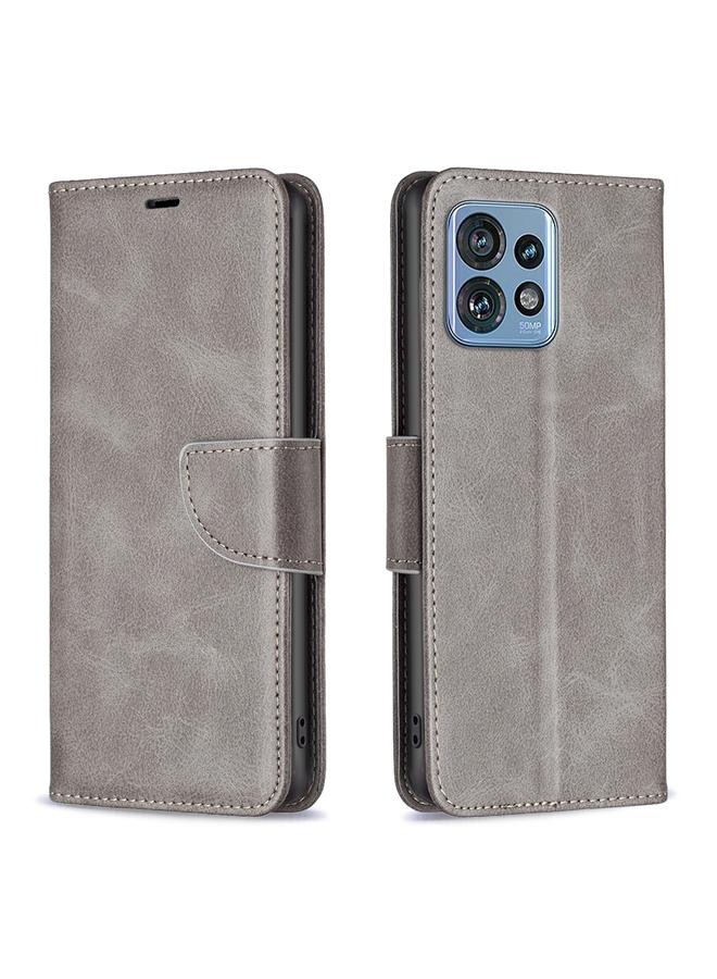 اس-توب جراب لهاتف Motorola Edge 40 Pro 5G / Moto X40 / X40 Pro جراب هاتف قابل للطي من جلد الحمل بلون نقي - Image 1