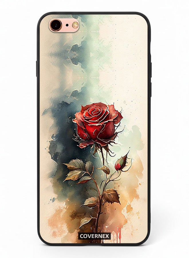Covernex Apple iPhone 6s Plus Protective Case Cover Printed Featuring Ethereal Watercolor Rose - Image 2