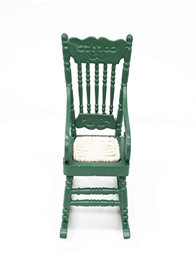 EatingBiting 1:12 Small Miniature Furniture Vintage Retro Wood Rocking Chair Landscape Tiny Furniture Model for Mini House Toy Home Decoration Christmas Scene Shooting Craft Displays - Image 3