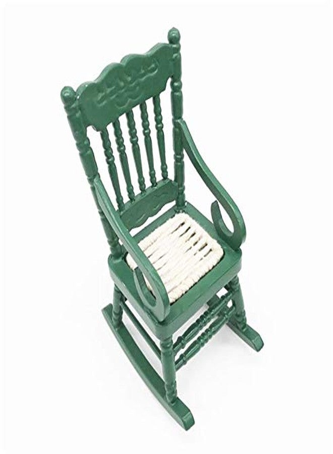 EatingBiting 1:12 Small Miniature Furniture Vintage Retro Wood Rocking Chair Landscape Tiny Furniture Model for Mini House Toy Home Decoration Christmas Scene Shooting Craft Displays - Image 5