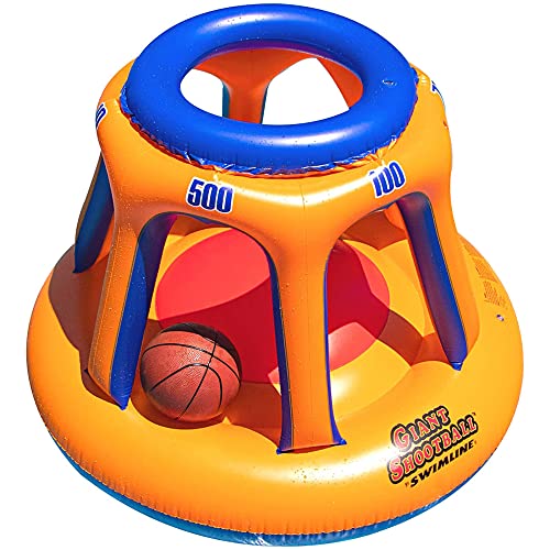 SWIMLINE Inflatable Pool Basketball Hoop Floating Or Poolside Game Giant Shootball Multiple Scoring Ports For Kids Adults Swimming Splash Hoops With Water Basketball Pools Toy Outdoor Summer Hoops - Image 1