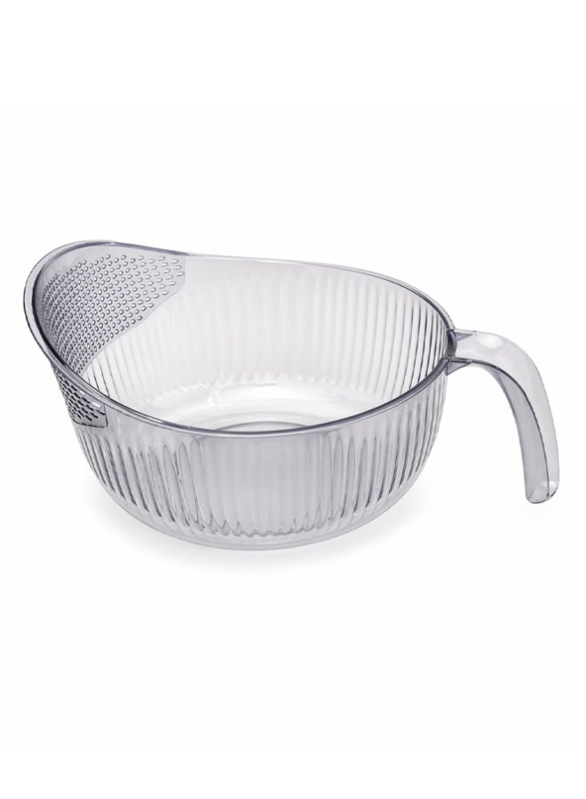 Multi-Purpose Rice Washing & Straining Bowl with Handle - Image 1