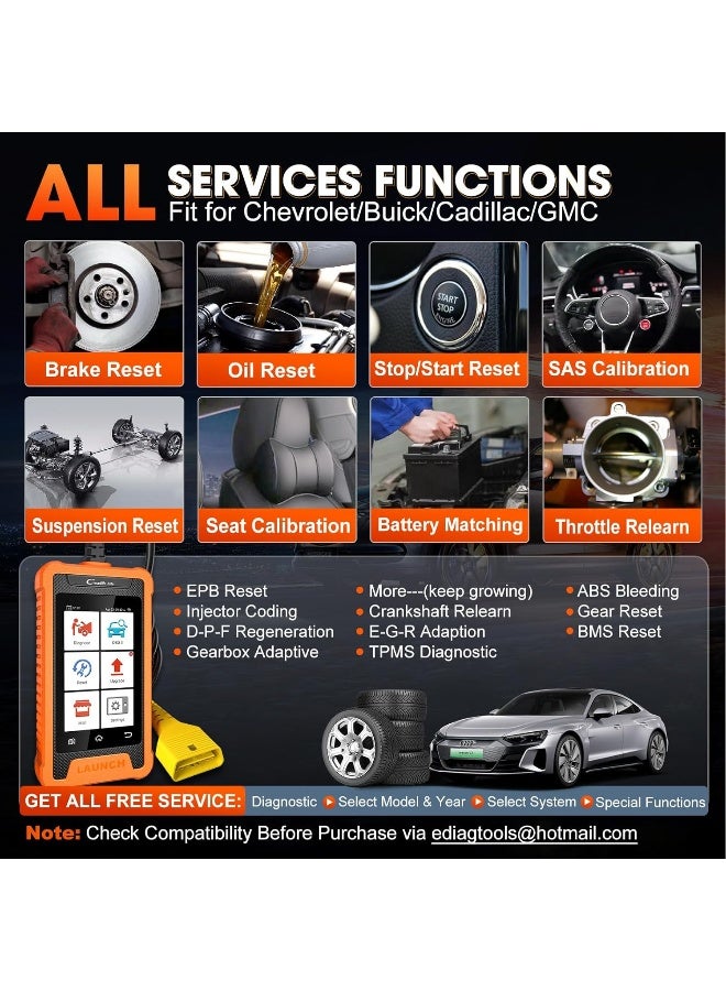 Launch 2025 جهاز فحص OBDII Creader Elite من LAUNCH للمركبات GM - Image 3