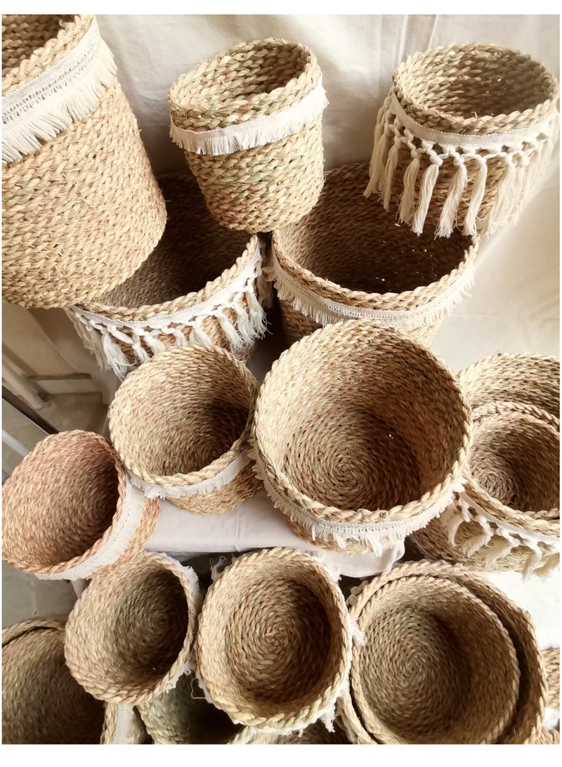 Boho decore /Halfa plant pot 25 cm - Image 2