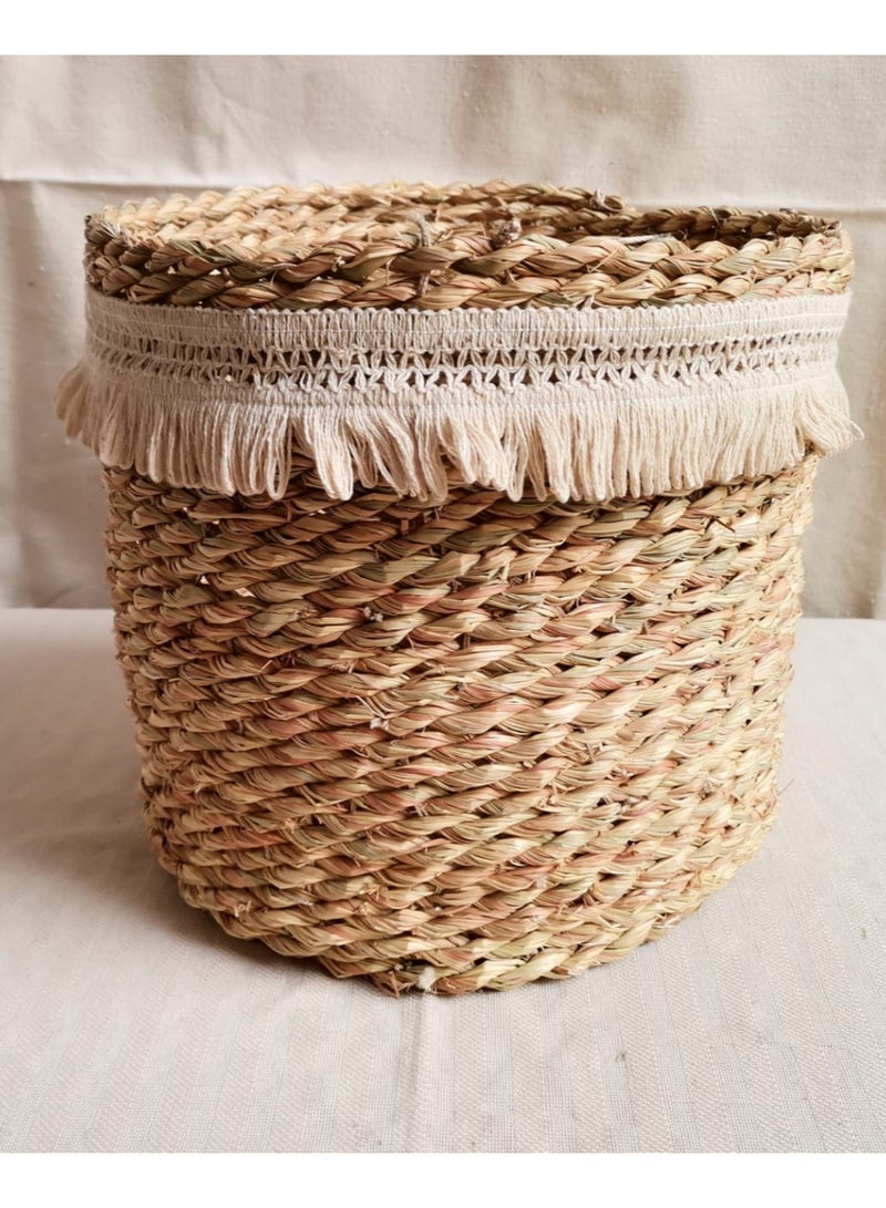 Boho decore /Halfa plant pot 25 cm - Image 1