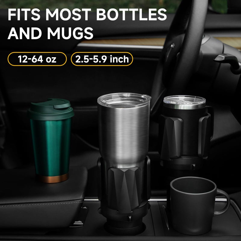 Dylen Car Cup Holder Expander  Cup Holder Expander Adapter For Car With Expandable Arms  Fits Yeti  Hydroflask  Stanley 14-64Oz  Other Large Drinks And Mugs In 2.5 -5.9 - Image 3
