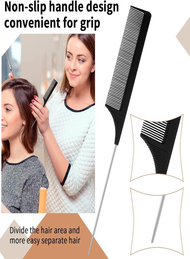 Aternal Hair Brush Set Teasing Brush Set, Plastic Bristle Hair Brush Teasing Comb Edge Hair Brush Grooming Combs Sturdy Rat Tail Comb for Women Hair Salon Hair Brushes for All Hair Types - Image 5