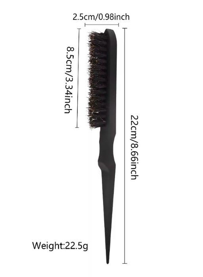Aternal Hair Brush Set Teasing Brush Set, Plastic Bristle Hair Brush Teasing Comb Edge Hair Brush Grooming Combs Sturdy Rat Tail Comb for Women Hair Salon Hair Brushes for All Hair Types - Image 2