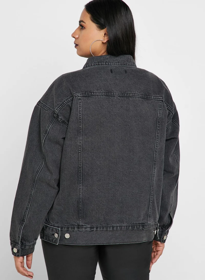 Missguided Curve Oversized Denim Jacket