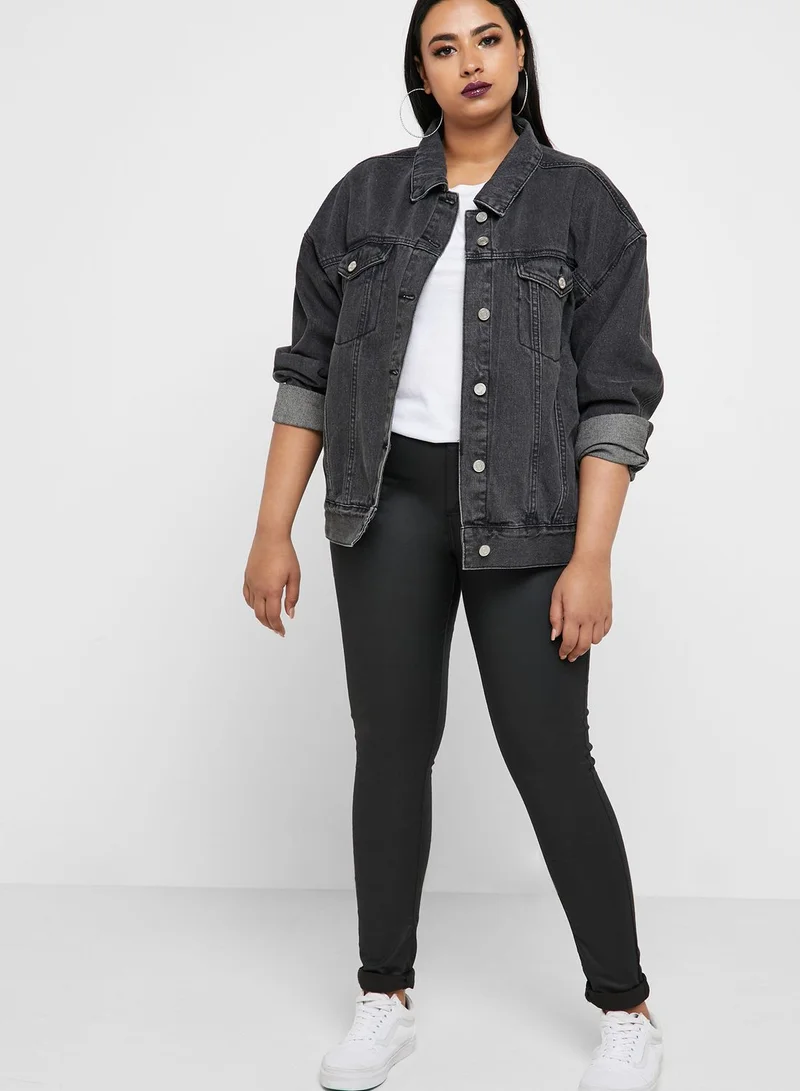 Missguided Curve Oversized Denim Jacket