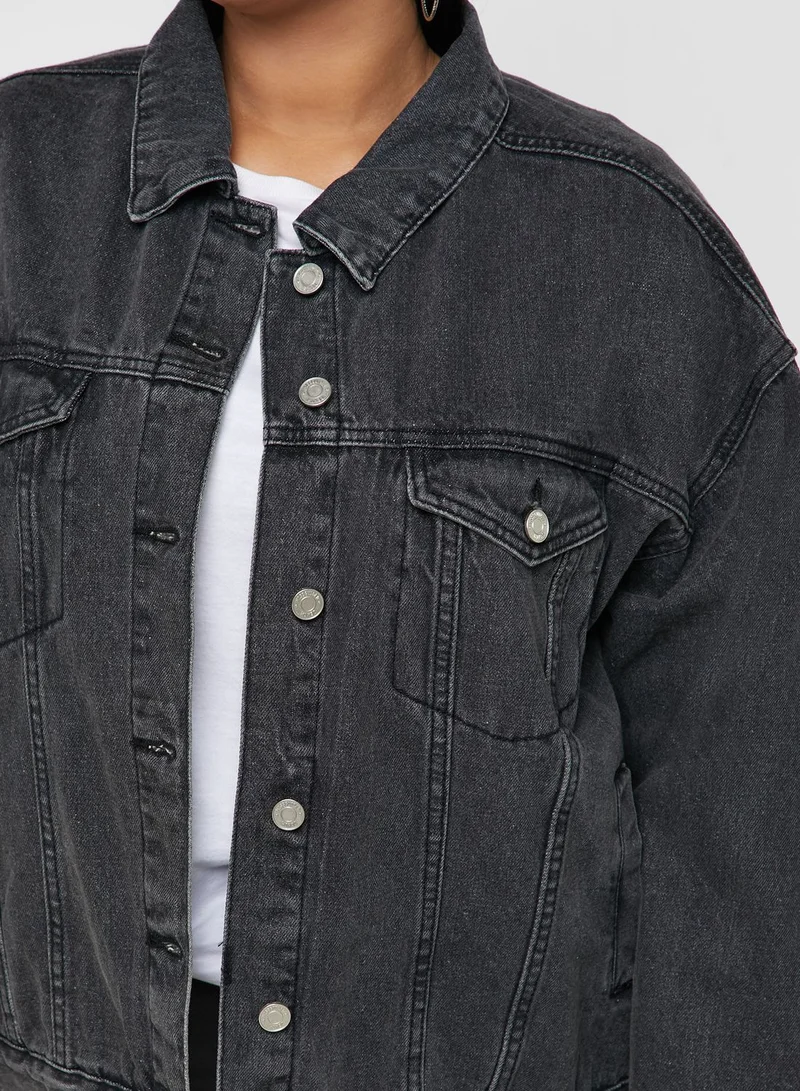 Missguided Curve Oversized Denim Jacket