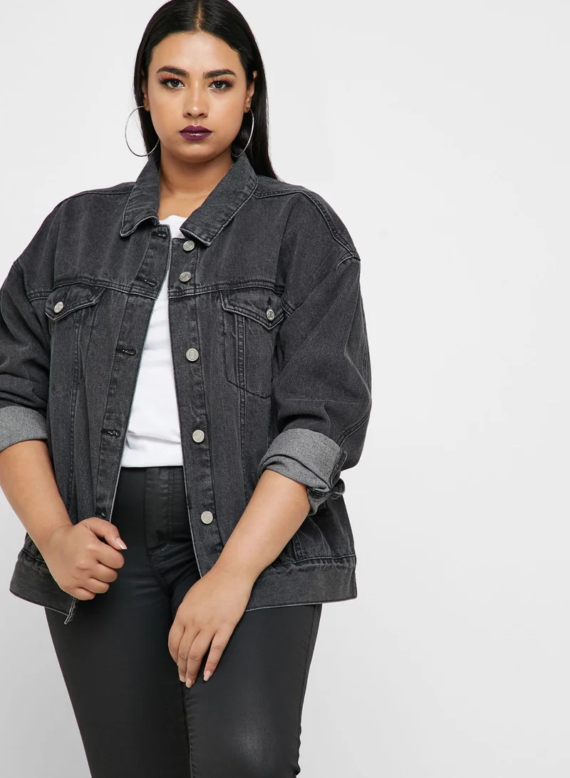 Missguided Curve Oversized Denim Jacket
