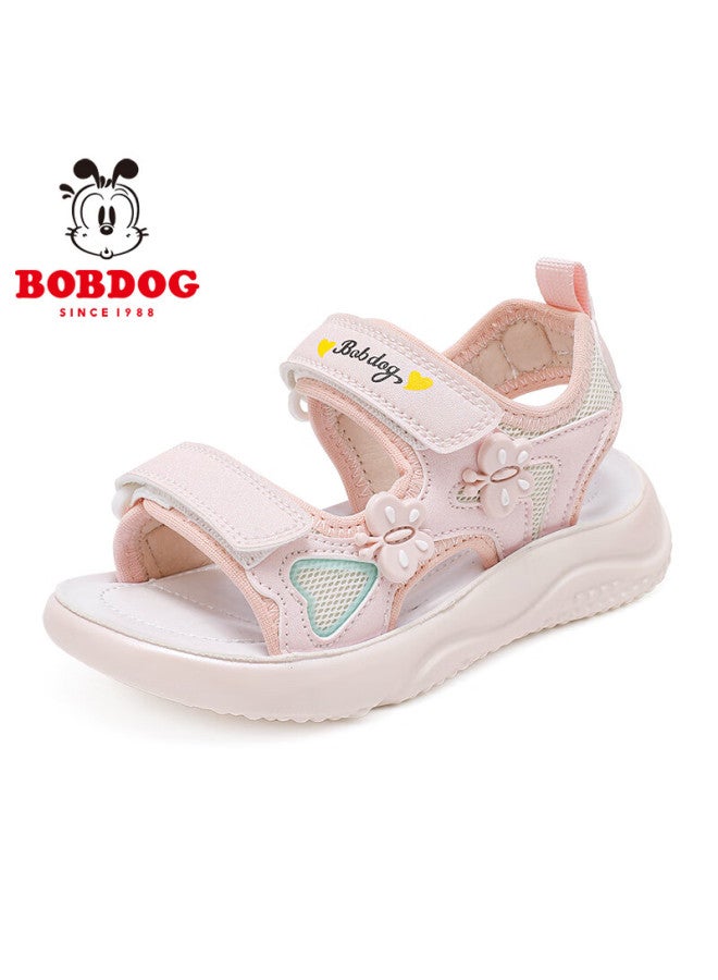 Bobdog Children's Shoes, Summer Girls' Casual Lightweight Sandals, Fashionable Princess Shoes, 105552101, Cherry Blossom Pink, Size 26 - Image 2
