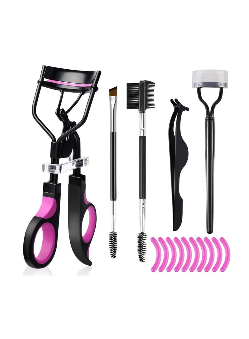 رمش تجعيد الشعر فرشاة مجموعة , مناسبة لأنّ نساء , مع رمش تجعيد الشعر إمالة الرأس مشط الرموش الرموش فرشاة الفاصل تمديد ملقط مائل الحاجب - Image 1