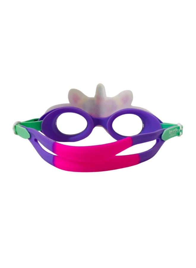 Aqua2ude Unicorn Lash Pink Kids Swim Goggles  Polarized Uv Protection, Anti-Fog, Latex-Free, Comfortable Fit With Hard Case, Ages 3+ - Image 3