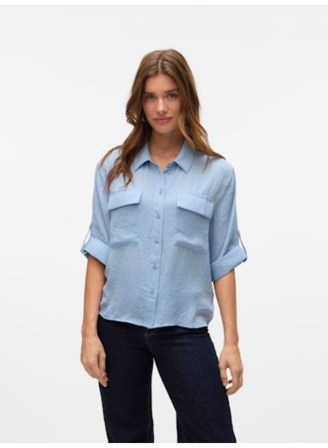 VERO MODA VERO MODA Womens Fabiana 3/4 Shirt  - Image 1