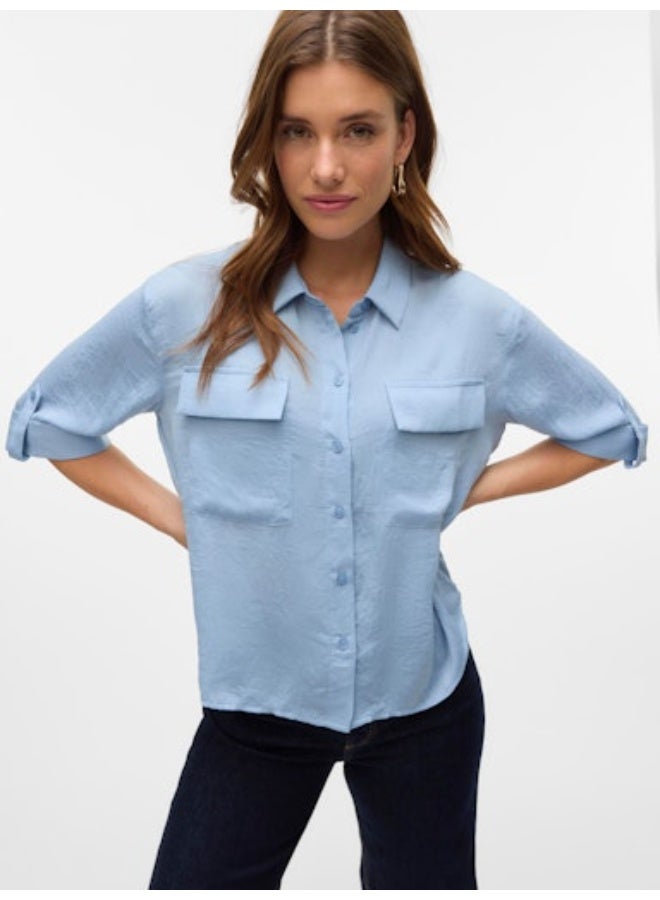 VERO MODA VERO MODA Womens Fabiana 3/4 Shirt  - Image 5