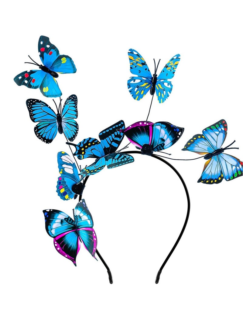 Butterfly Wings Costume Cape, Fairy Wings Shawl, Fairy Butterfly Wings Sets, Bug Dress-Up Party Favors Toys Gifts, Suitable for Cosplay, Birthday Parties (Blue Purple) - Image 5