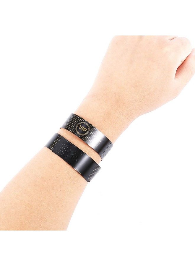 KINBOM 300Pcs Vip Wristbands Waterproof Paper Bracelets For Events Black Wrist Party Bands Vip Armbands For Party Festivals Concerts And Fairs - Image 5