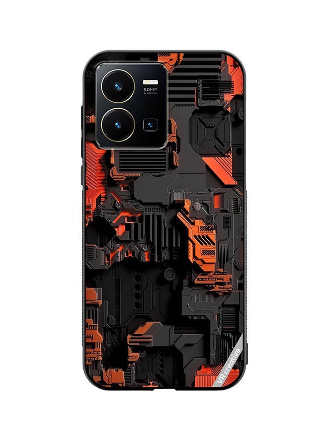 Protective Case Cover For Vivo Y35 Circuit Design Multicolour