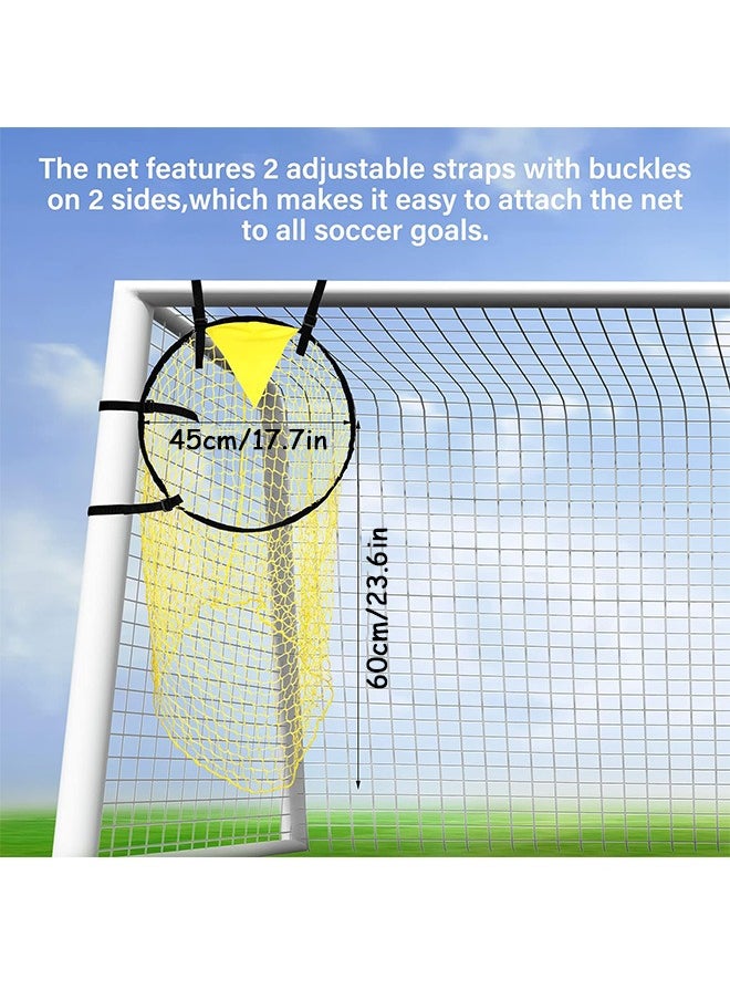 Generic - Soccer Top Bin, Soccer Target Goal, Soccer Ball Target with Highlighted, Scoring Zones Corner Shooting, Soccer Goal Target Net for Shooting Accuracy Training Practice Equipment Trainer Gifts - Image 1