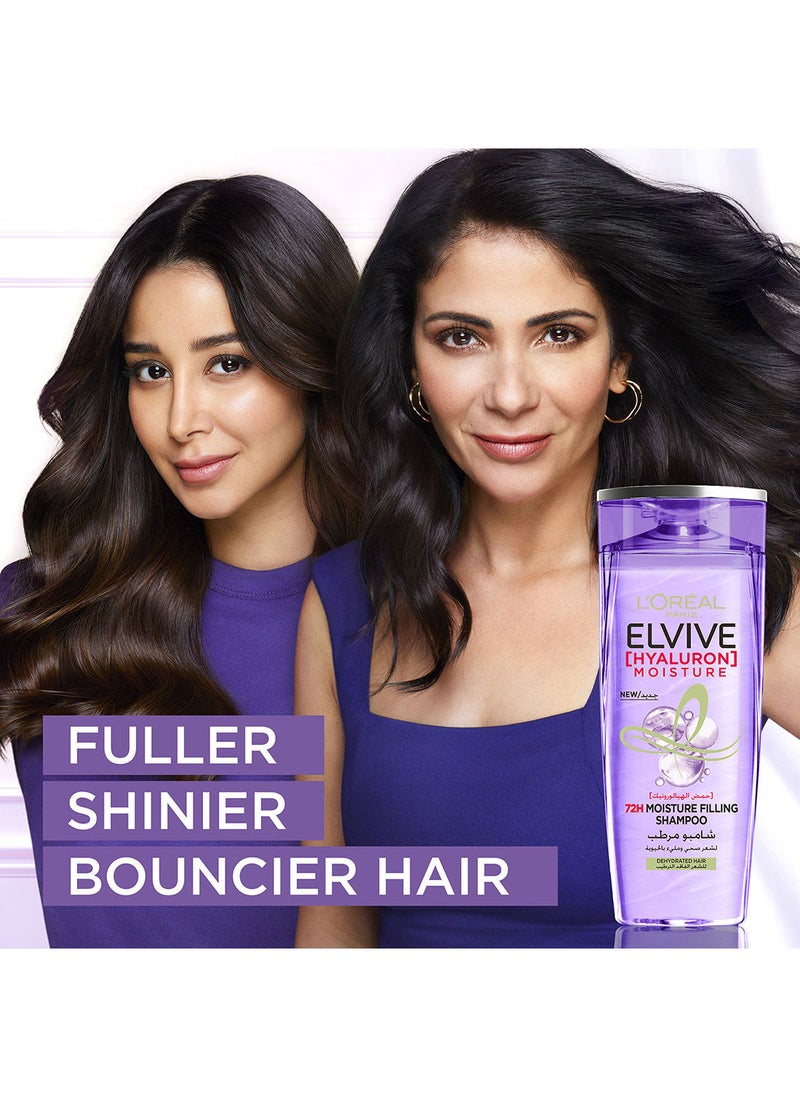 L'OREAL PARIS Elvive Hyaluron Moisture Shampoo 400ml Twin Pack  - Image 4