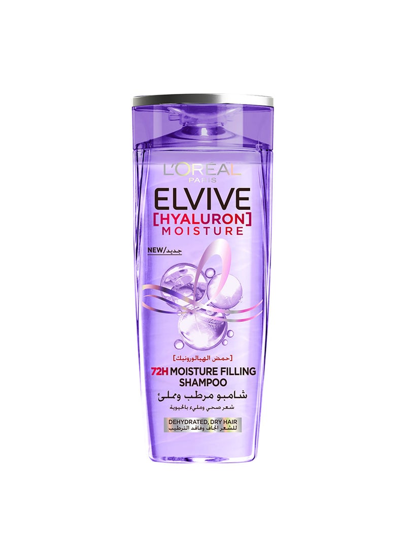 L'OREAL PARIS Elvive Hyaluron Moisture Shampoo 400ml Twin Pack  - Image 3