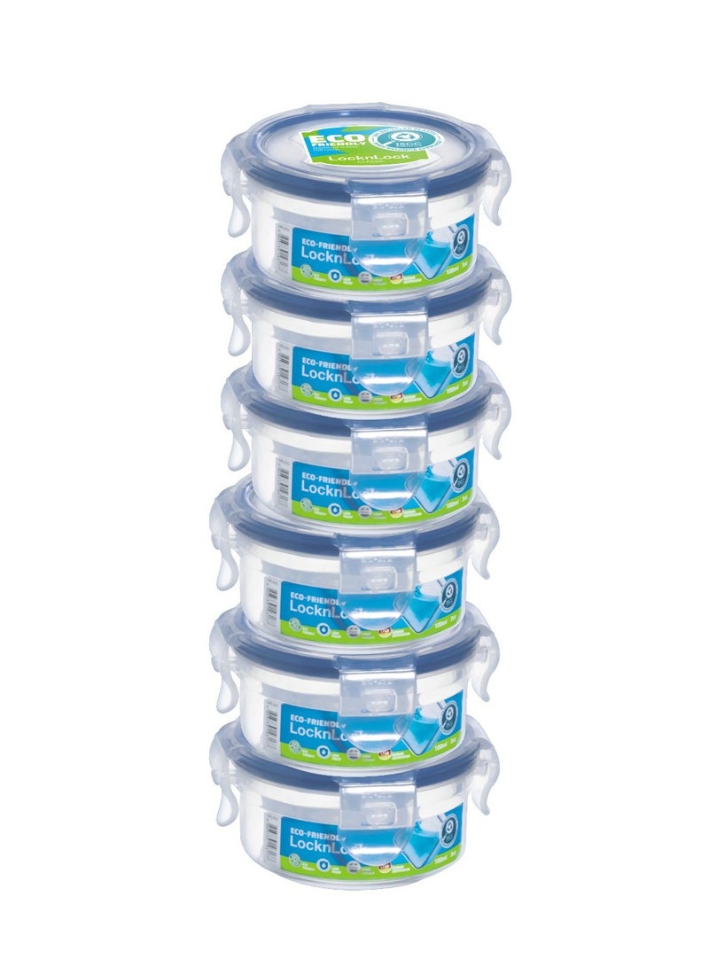 LocknLock Food Container Round 100ml – Pack of 6 | Airtight & Leak-Proof | BPA-Free | Eco-Friendly | Ideal for Sauces, Baby Food, and Snacks - Image 2