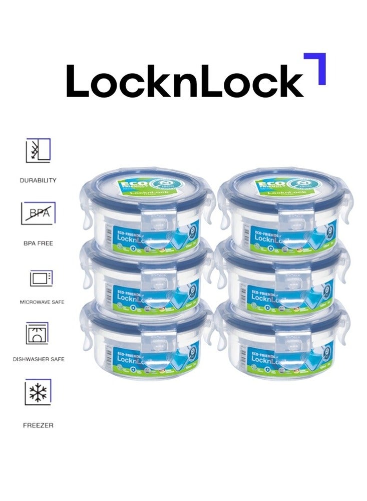 LocknLock Food Container Round 100ml – Pack of 6 | Airtight & Leak-Proof | BPA-Free | Eco-Friendly | Ideal for Sauces, Baby Food, and Snacks - Image 1