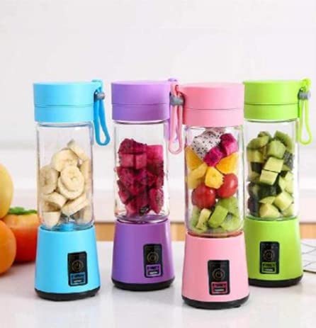 Avenn Avenn 6 Blades Portable Rechargeable Juicer Bottle Blender with USB Charging Cable Powerful Grinder Mixer Juice Maker Cup Jar Multicolor - Image 2