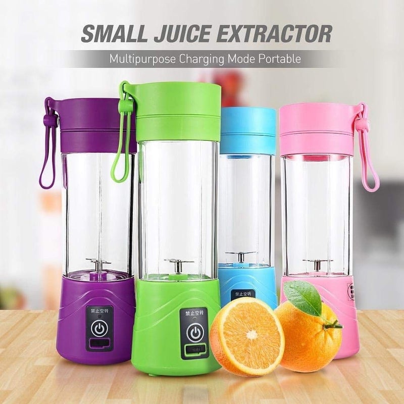 Avenn Avenn 6 Blades Portable Rechargeable Juicer Bottle Blender with USB Charging Cable Powerful Grinder Mixer Juice Maker Cup Jar Multicolor - Image 4