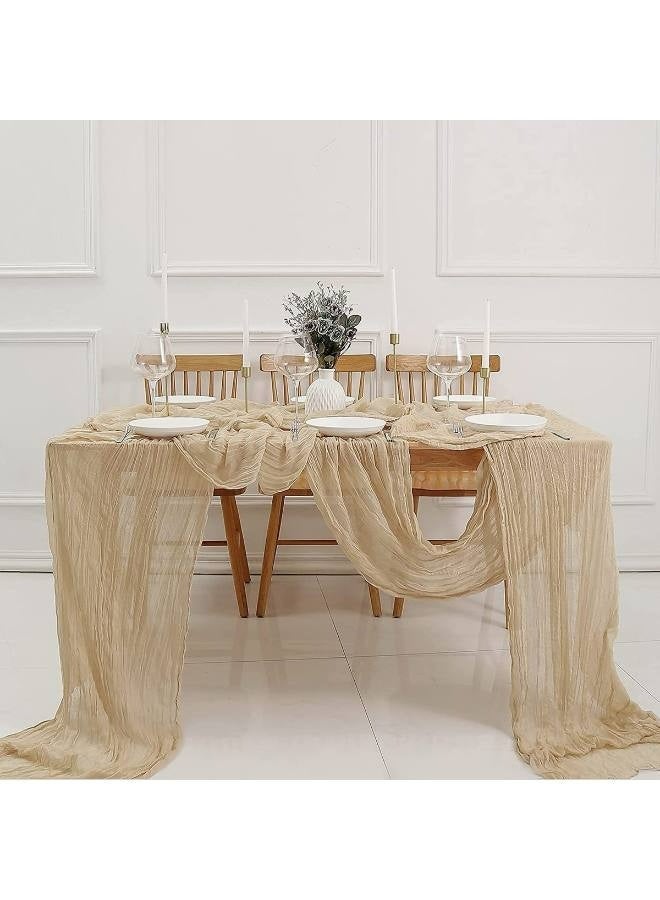 Translucent Table Runner Chessian Tablecloth for Wedding Reception Bridal Shower Party Decoration Table Centerpiece 90*300CM - Image 4