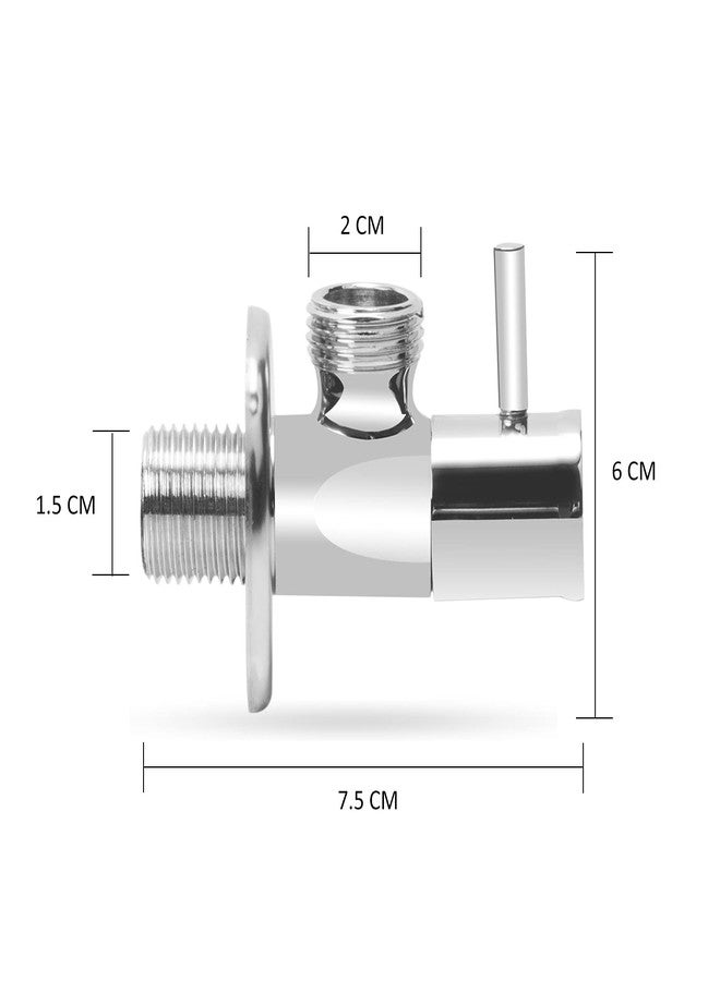 Parryware Brass Angle Valve with wall flange (Chrome finish) - Image 3