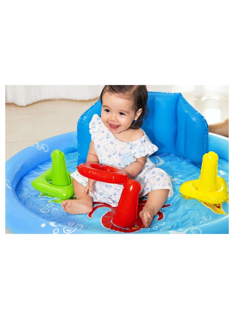 بست واي Bestway - Lil' SeaShapes Paddling Pool with Sun Canopy - 52568 - Image 3