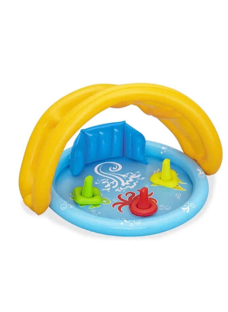 بست واي Bestway - Lil' SeaShapes Paddling Pool with Sun Canopy - 52568 - Image 1