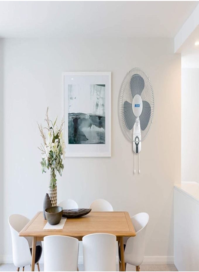 MODI - 3 Speed Wall Fan 45w White 2 Set - Image 1