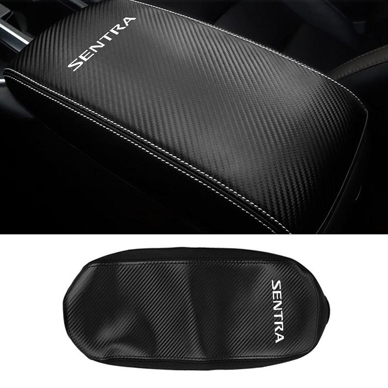 LEXLEY Armrest Box Cover Center Console Pad Waterproof AntiScratch Leather Protector Covers For Nissan Sentra 2020 2021 2022 2023 2024 2025Carbon fiber