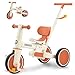 Bobike Toddler Bike with Push HandleTricycles for 18 Months to 5 Years Old Toddler Tricycle with Push Handle for Boy Girl Baby Balance Bike with Adjustable Seat Height and Removable Pedal White - Image 2