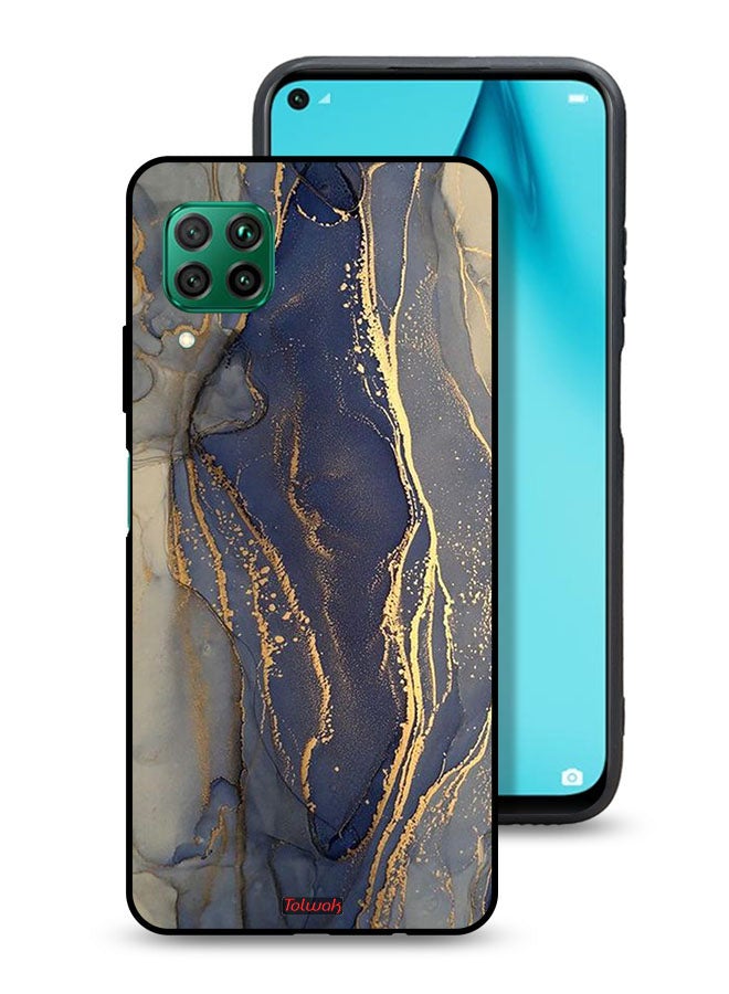 Tolwak Huawei P40 lite 4G Protective Case Cover Gliter Marble Pattern - Image 1