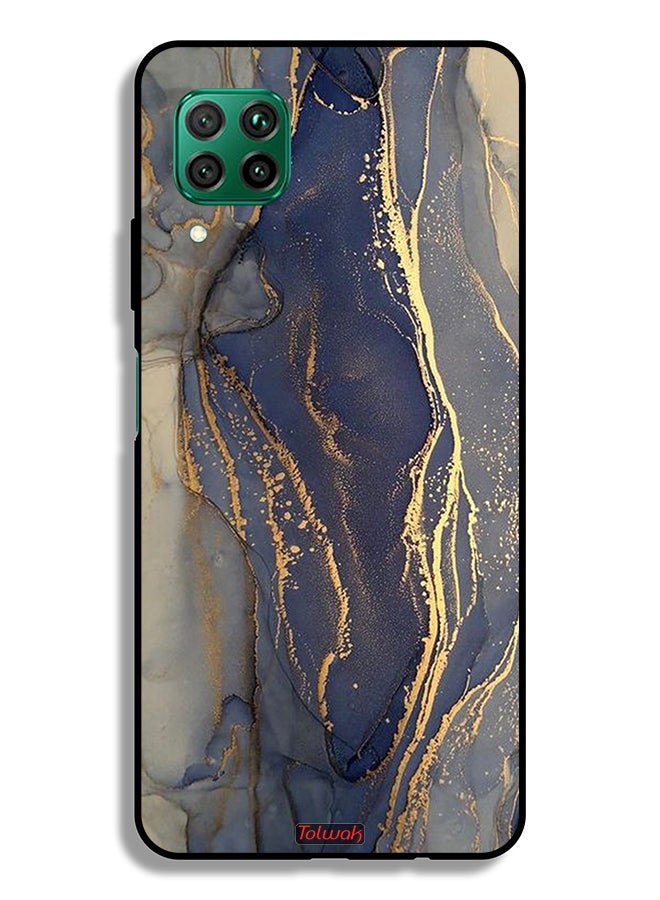Tolwak Huawei P40 lite 4G Protective Case Cover Gliter Marble Pattern - Image 2