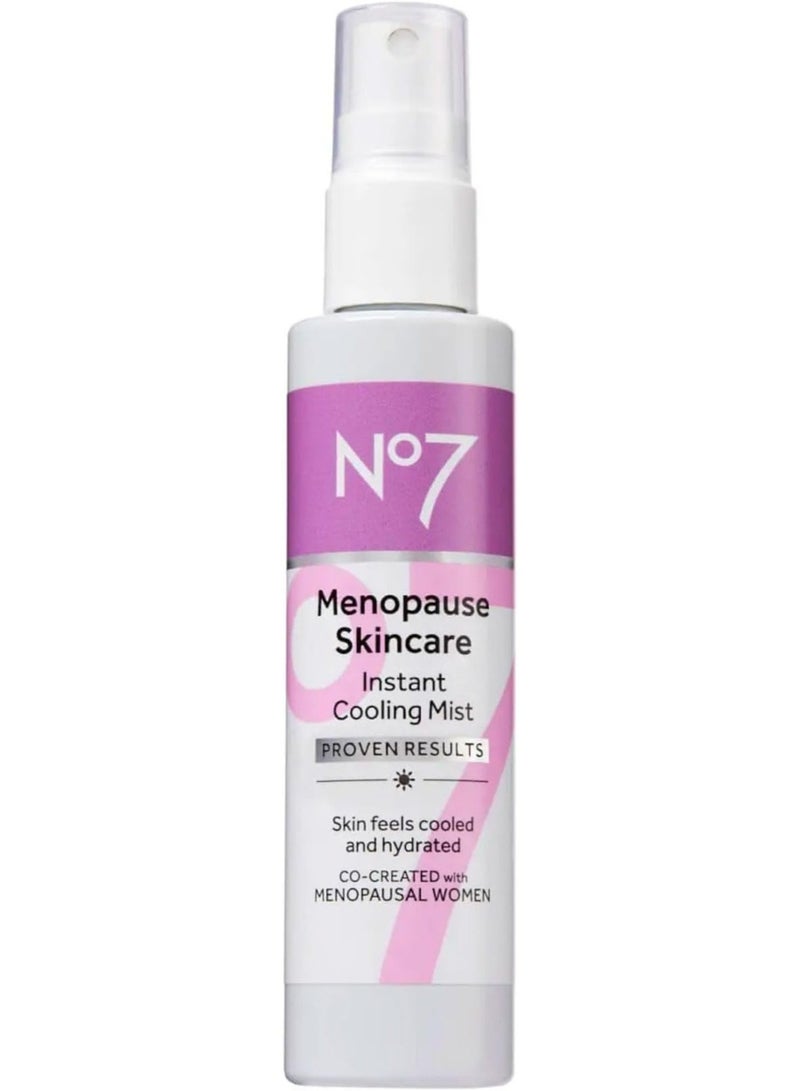 Boots No.7 No7 Menopause Skincare Instant Cooling Mist Proven Results (100ml) - Image 1