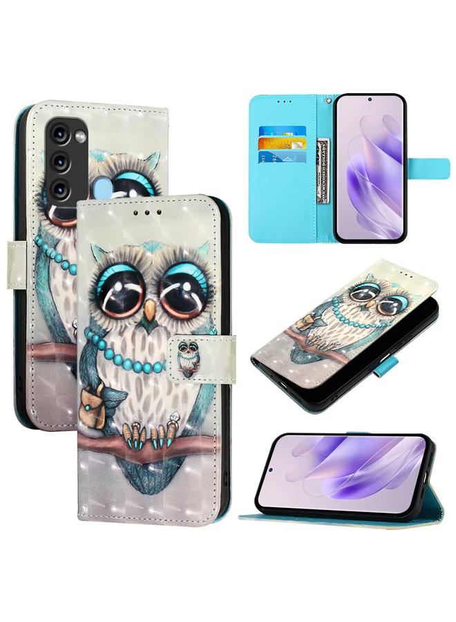 اس-توب جراب لهاتف Itel S17 / Vision 3، جراب جلدي أفقي قابل للطي برسومات ثلاثية الأبعاد - Image 1