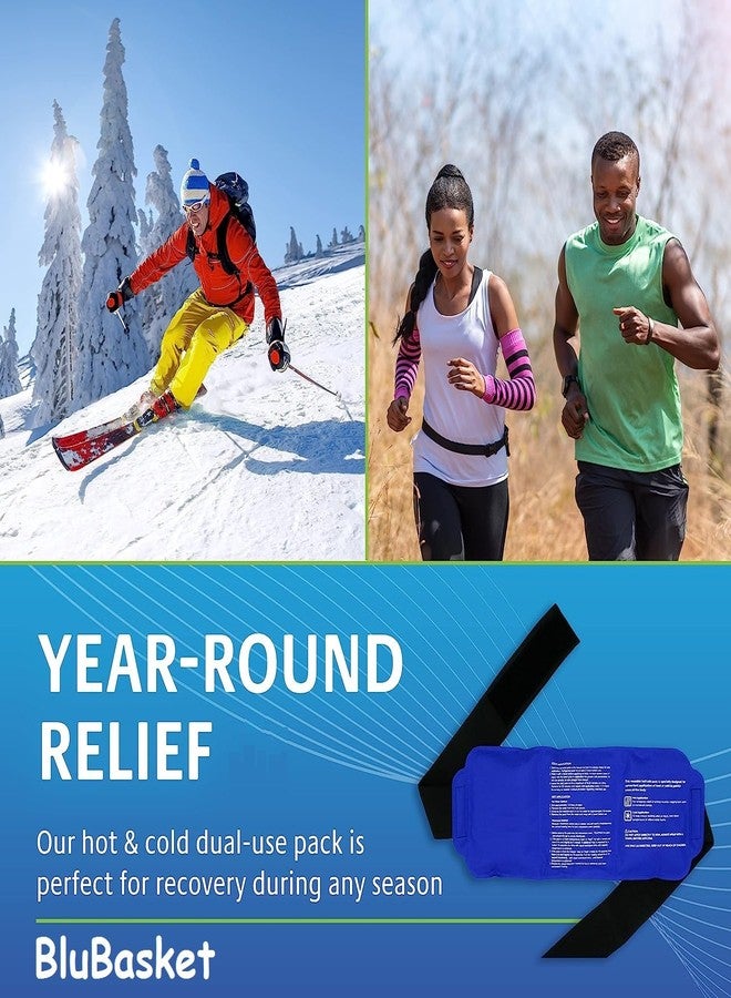 BluBasket 1 Piece Reusable Ice Pack for Injuries Reusable Unisex - Extra Long Lasting Gel Cold Pack Ice Wrap for Pain Relief and Surgery - Shoulder, Lower Back, Knee, Arm, Foot, Hip and More - Image 2