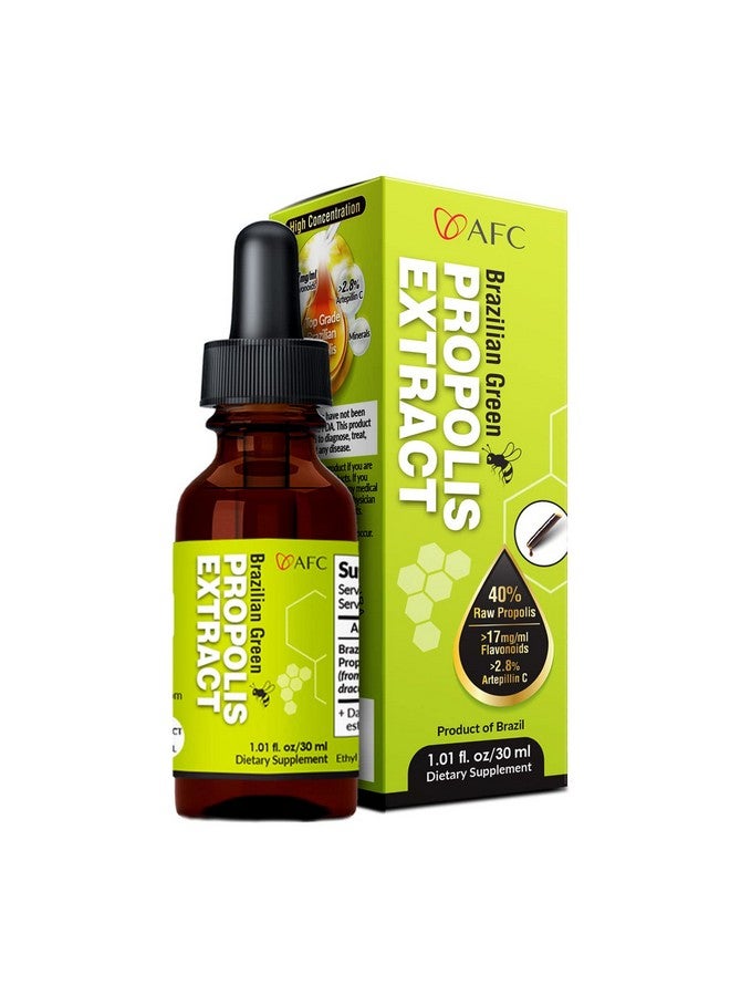 Afc مستخلص بروبوليس البرازيلي الأخضر من AFC اليابان - أعلى نسبة أرتيبيلين C (>2.8% أو >28 ملغ/مل) والفلافونويدات (>17 ملغ/مل)، جودة ممتازة، لتعزيز المناعة، صبغة، سائل مركز - Image 1