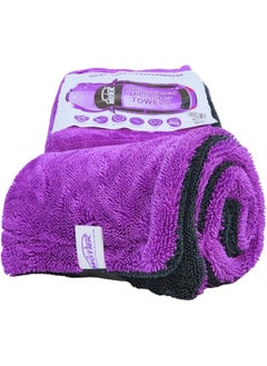 MOTRK car cleaning cloth MOTRK, Microfiber Towels, microfiber cleaning cloth Glass Window Drying Cleaning Cloth, Car Wash Cleaning Rag (Purple Grey, 60 * 40)  - Image 1